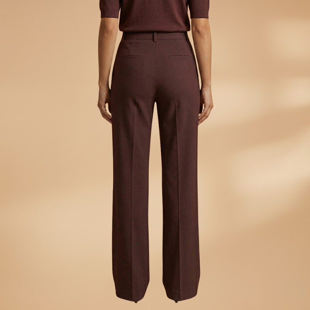 Women’s Tailored Trousers – High Waist Stretch Fit for Smart Wear