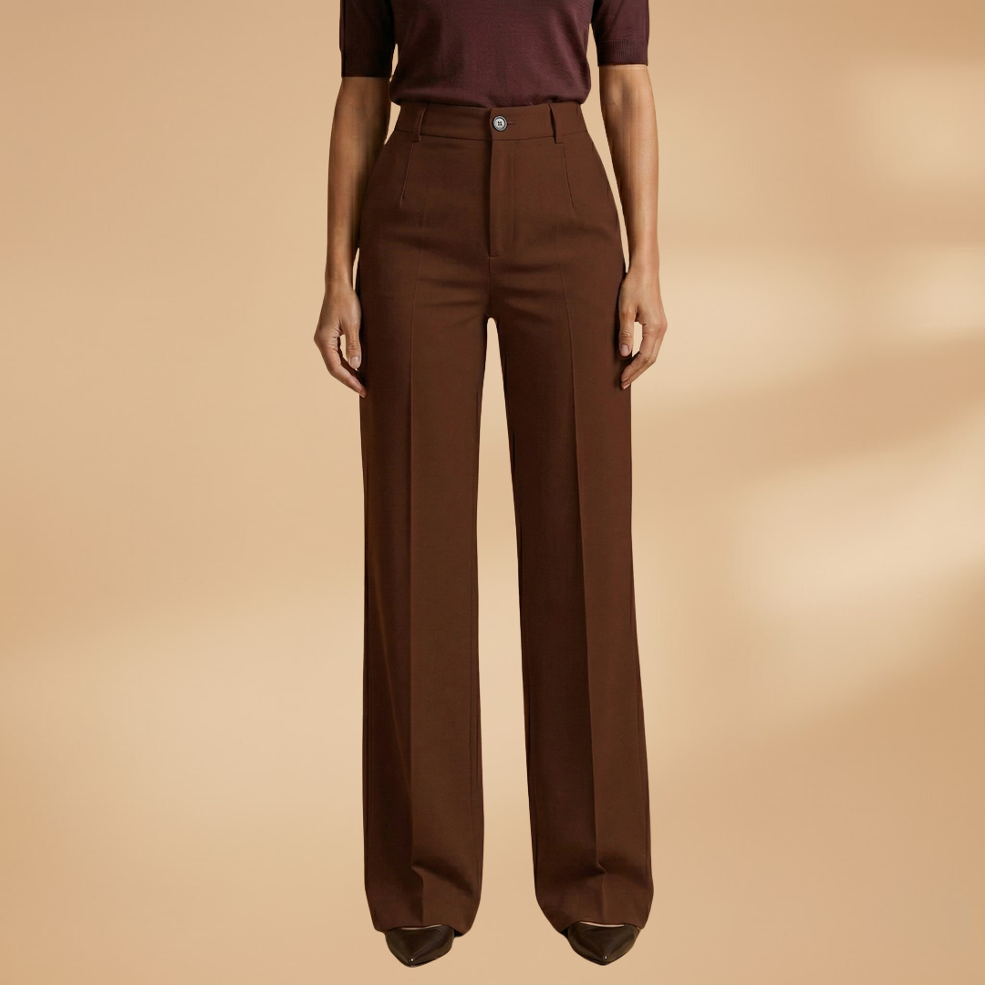 Women’s Tailored Trousers – High Waist Stretch Fit for Smart Wear
