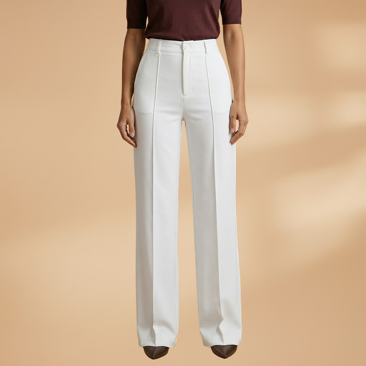 Women’s Tailored Trousers – High Waist Stretch Fit for Smart Wear