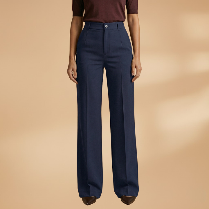 Women’s Tailored Trousers – High Waist Stretch Fit for Smart Wear