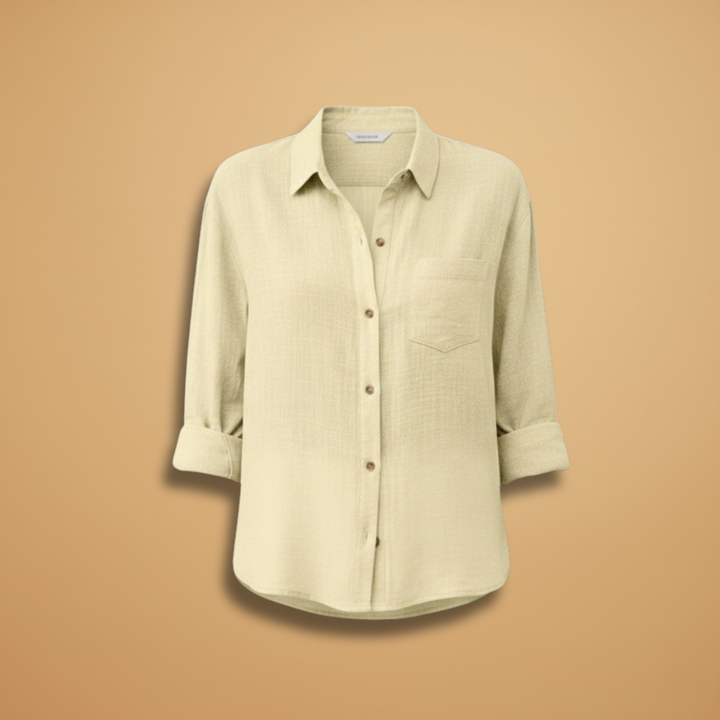 Women’s Short Sleeve Blouse – Button Placket for Summer Wear