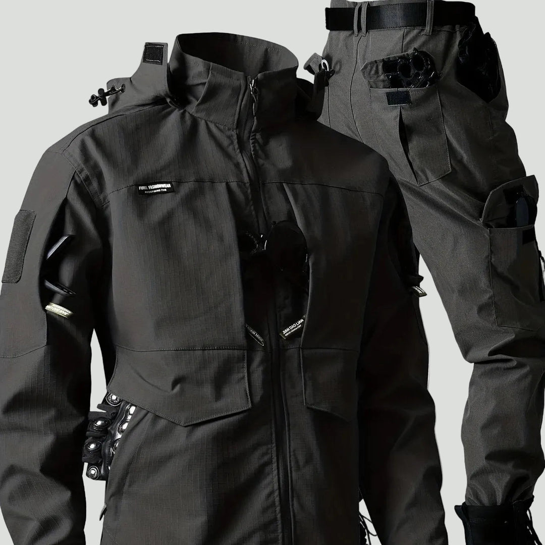 Men’s Outdoor Camouflage Jacket and Pants Set – Multi-Pocket Design for Active Use