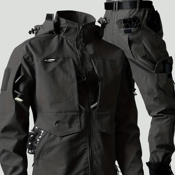 Men’s Outdoor Camouflage Jacket and Pants Set – Multi-Pocket Design for Active Use