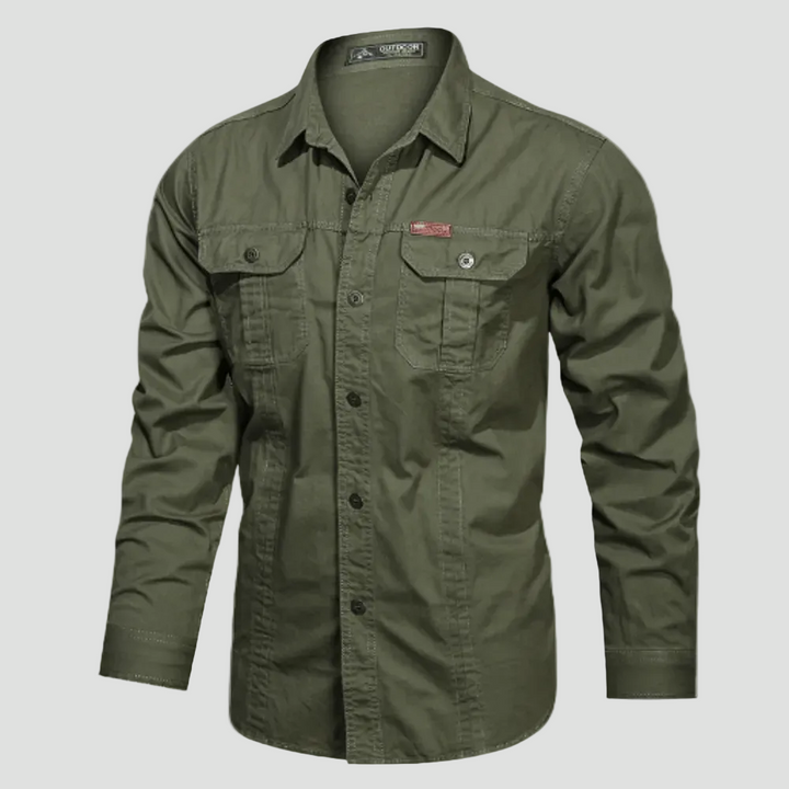 Lightweight Long-Sleeve Outdoor Shirt – Durable Cotton-Blend Design