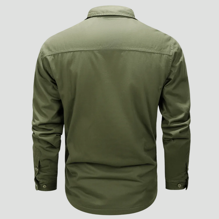 Lightweight Long-Sleeve Outdoor Shirt – Durable Cotton-Blend Design