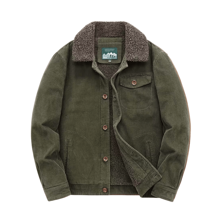 Men’s Cotton Jacket with Fleece Lining – Practical Outdoor Layer