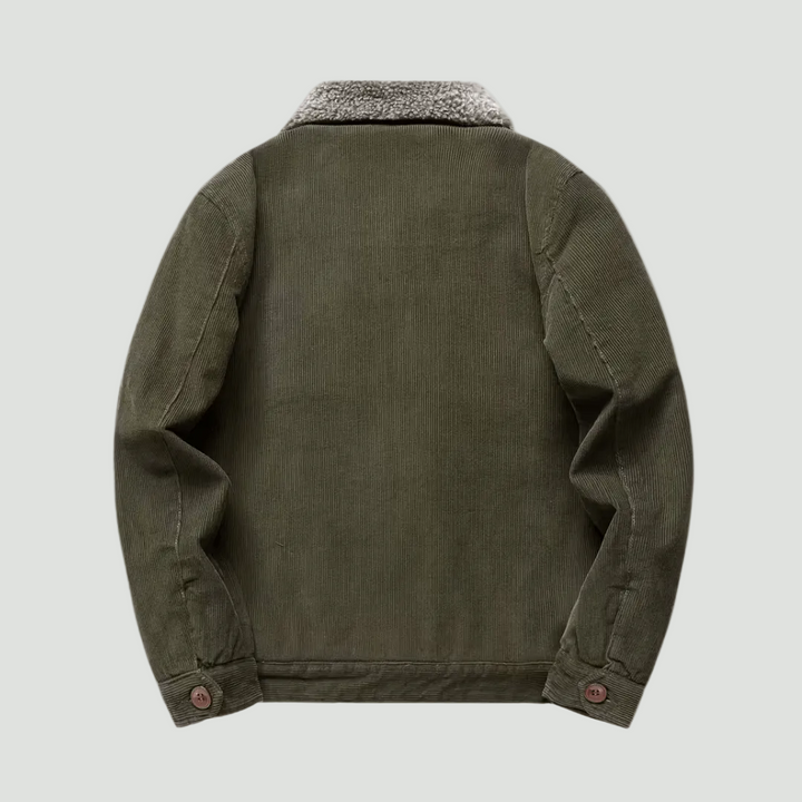 Men’s Cotton Jacket with Fleece Lining – Practical Outdoor Layer