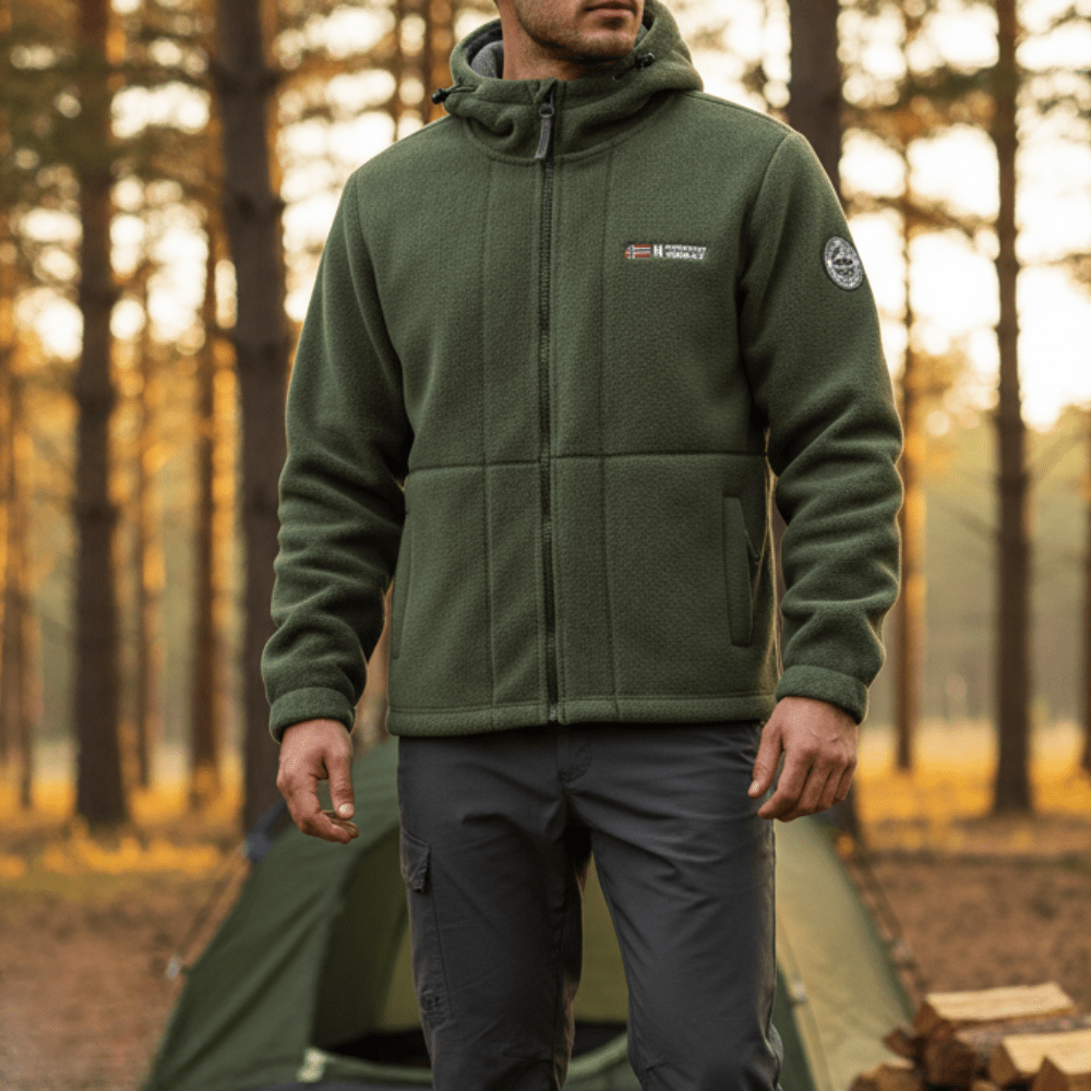 Men’s Windproof Fleece Jacket – Breathable Layer for Cold Weather