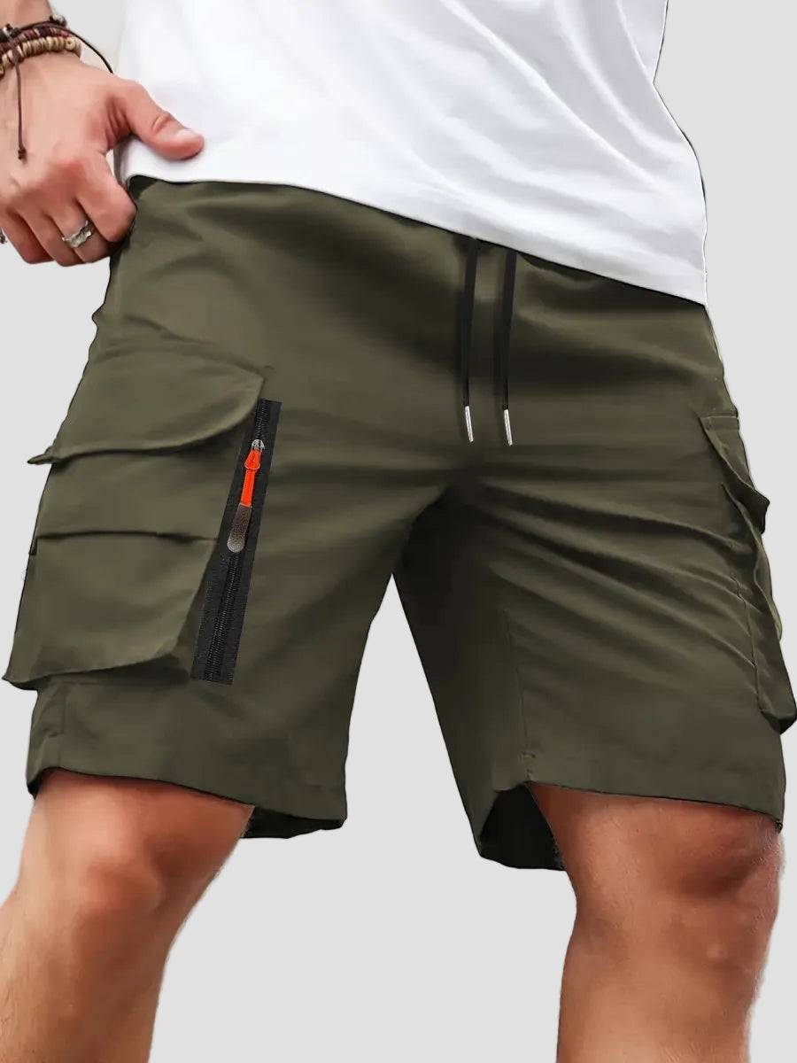 Men’s Lightweight Cargo Shorts – Zipped Pocket Design for Outdoor Hiking