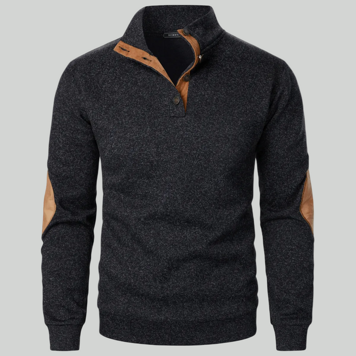 Men’s Knitted Outdoor Sweater – Stand Collar Layer