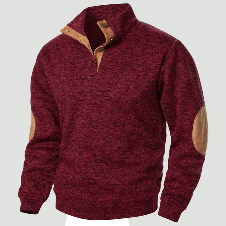 Men’s Knitted Outdoor Sweater – Stand Collar Layer