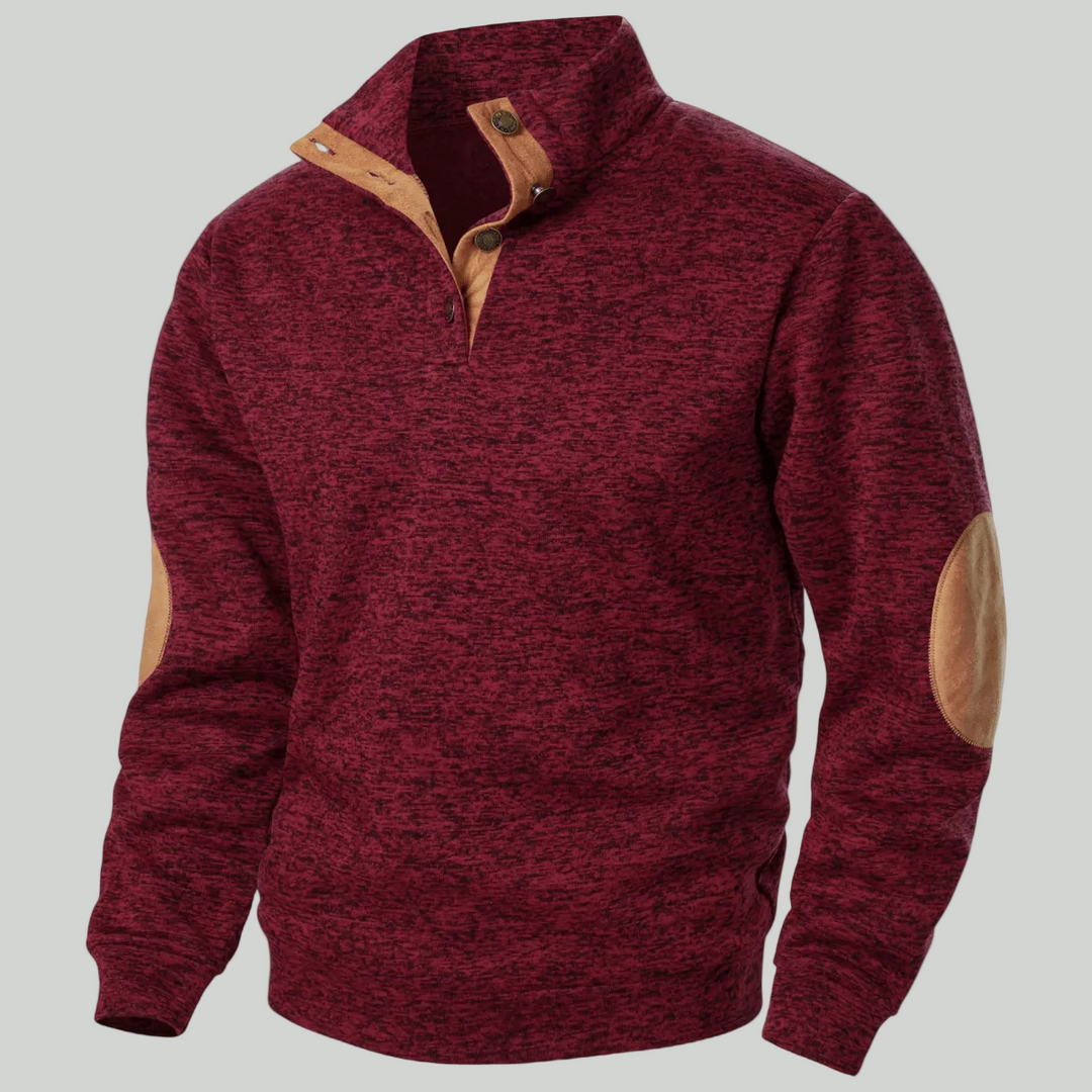 Men’s Knitted Outdoor Sweater – Stand Collar Layer