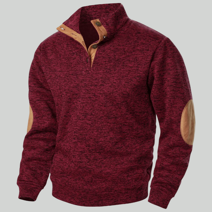 Men’s Knitted Outdoor Sweater – Stand Collar Layer