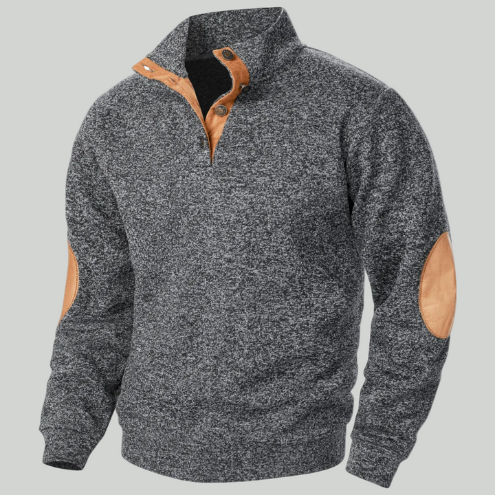 Men’s Knitted Outdoor Sweater – Stand Collar Layer