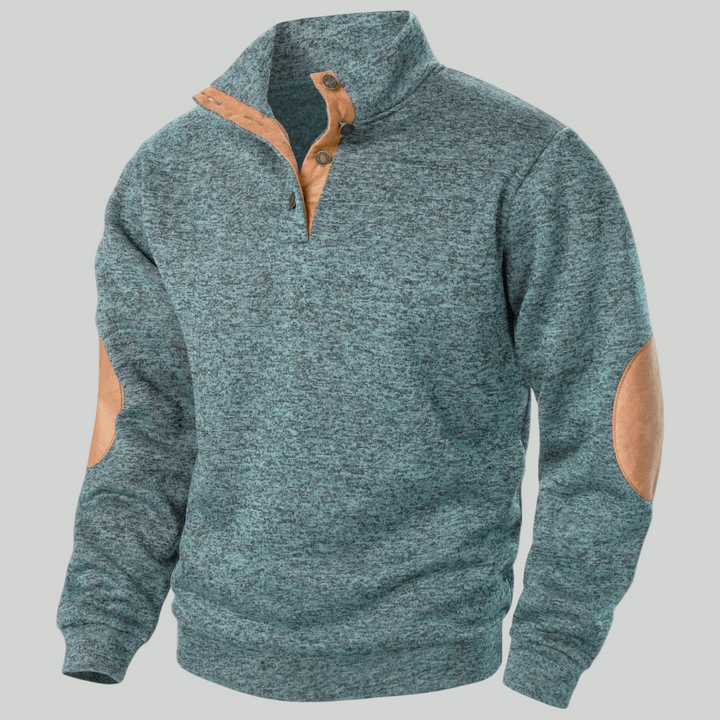 Men’s Knitted Outdoor Sweater – Stand Collar Layer