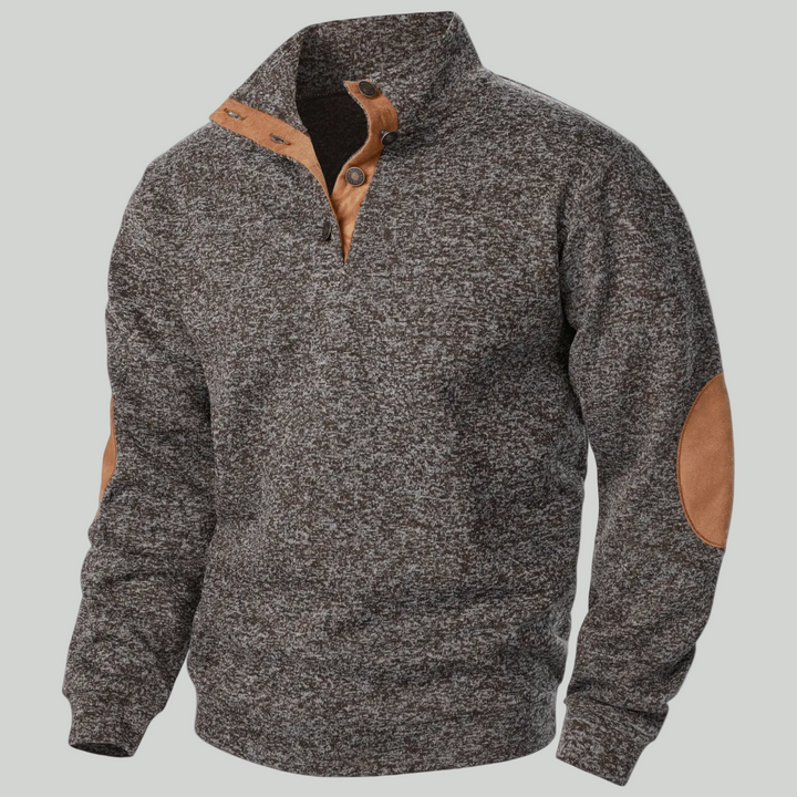 Men’s Knitted Outdoor Sweater – Stand Collar Layer