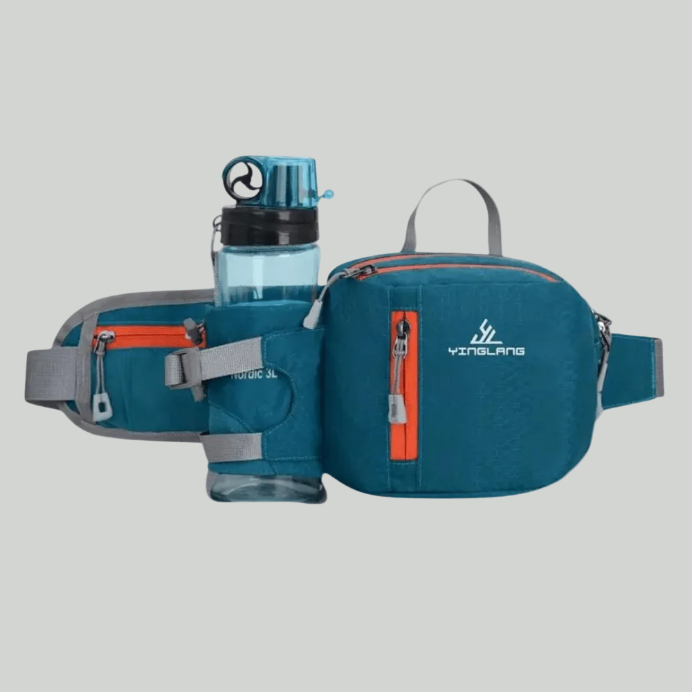 Lightweight Water-Resistant Outdoor Waist Pack – Bottle Holder Design