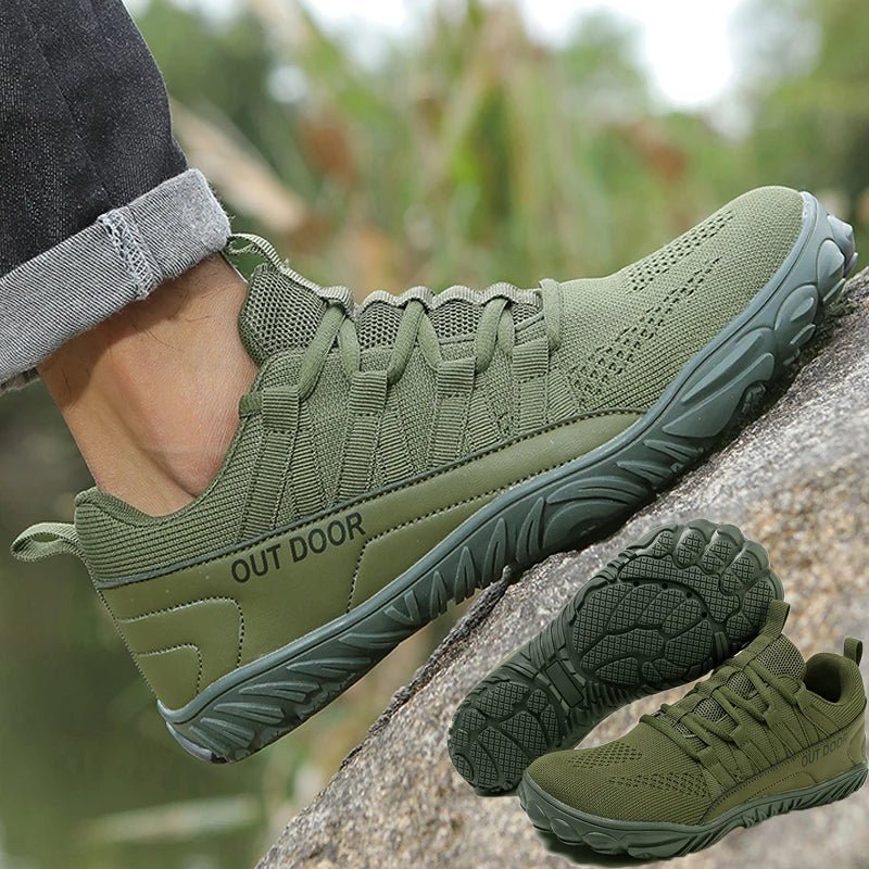 Wide-Fit Barefoot Walking Shoes – Breathable Design with Grippy Outsole