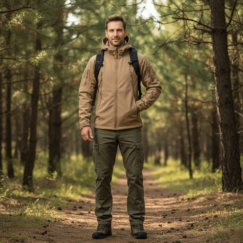 Softshell Outdoor Jacket – Hooded Protection for All Conditions