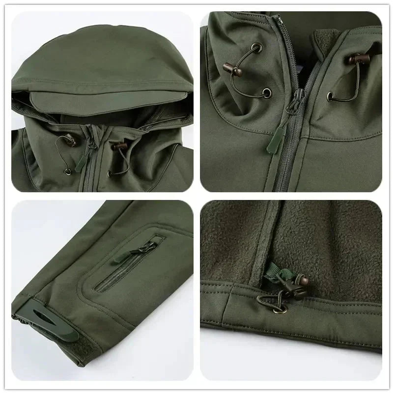 Men’s Softshell Hiking Jacket – Wind-Resistant Fleece-Lined Layer