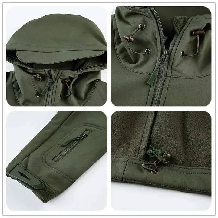 Men’s Softshell Hiking Jacket – Wind-Resistant Fleece-Lined Layer