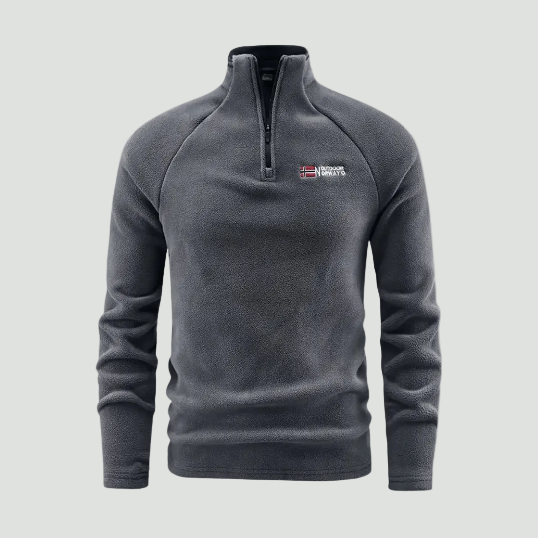 Men’s Thermal Fleece Half-Zip Jacket – Breathable Midlayer for Cold Weather