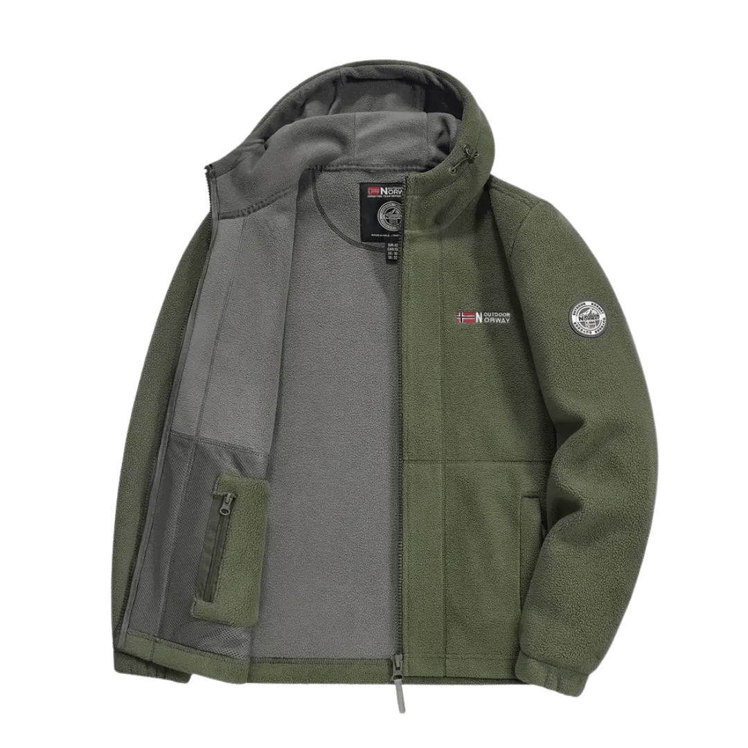 Men’s Windproof Fleece Jacket – Breathable Layer for Cold Weather
