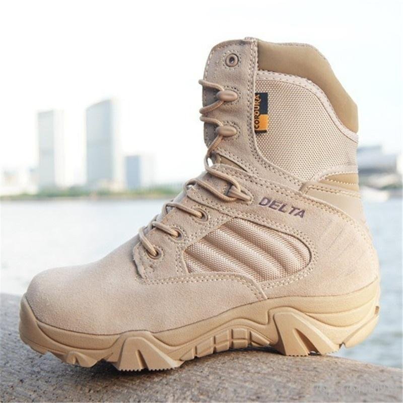 Men’s Lightweight Waterproof Tactical Hiking Shoes – Grip Sole for Outdoor Use