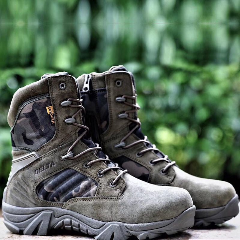Men’s Lightweight Waterproof Tactical Hiking Shoes – Grip Sole for Outdoor Use