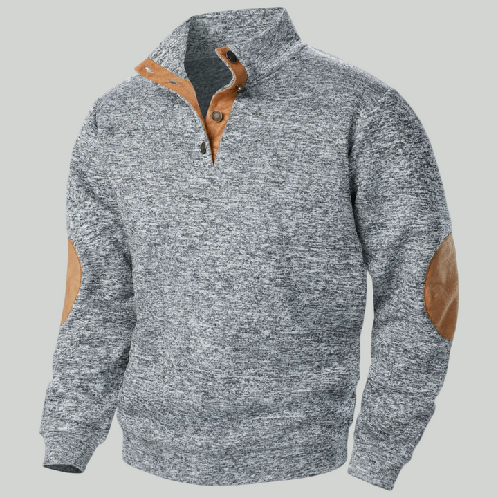 Men’s Knitted Outdoor Sweater – Stand Collar Layer