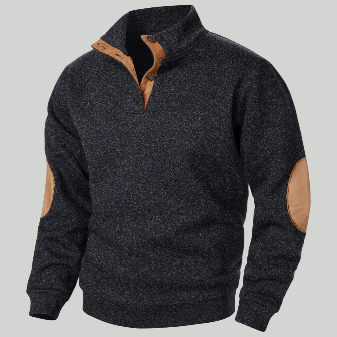 Men’s Knitted Outdoor Sweater – Stand Collar Layer