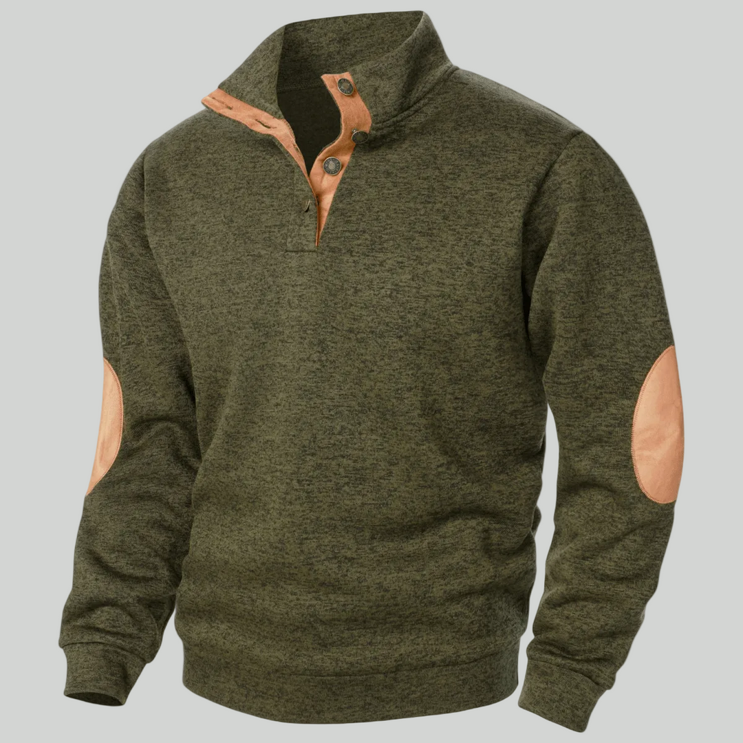 Men’s Knitted Outdoor Sweater – Stand Collar Layer