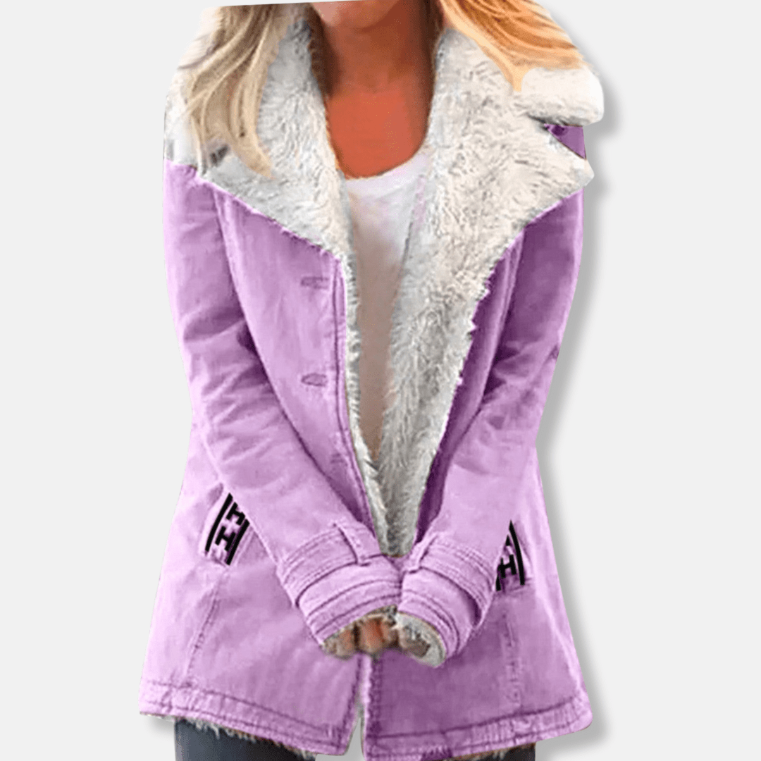 Insulated Winter Coat – Shearling-Style Lined for Cold Weather
