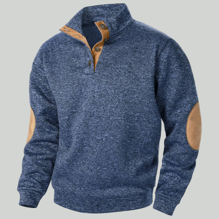 Men’s Knitted Outdoor Sweater – Stand Collar Layer