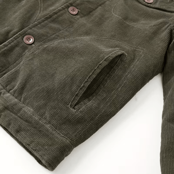 Men’s Cotton Jacket with Fleece Lining – Practical Outdoor Layer