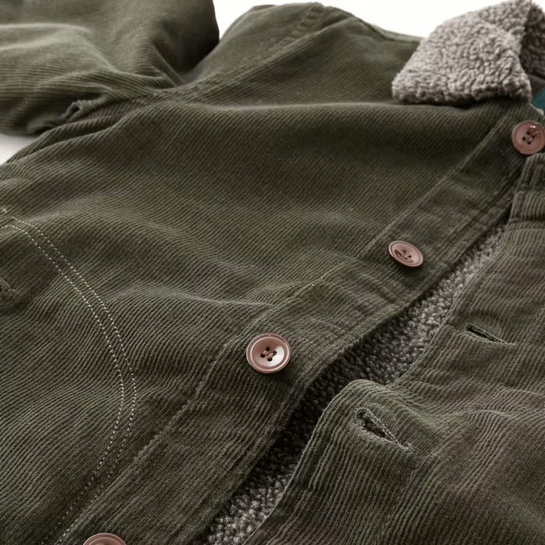 Men’s Cotton Jacket with Fleece Lining – Practical Outdoor Layer