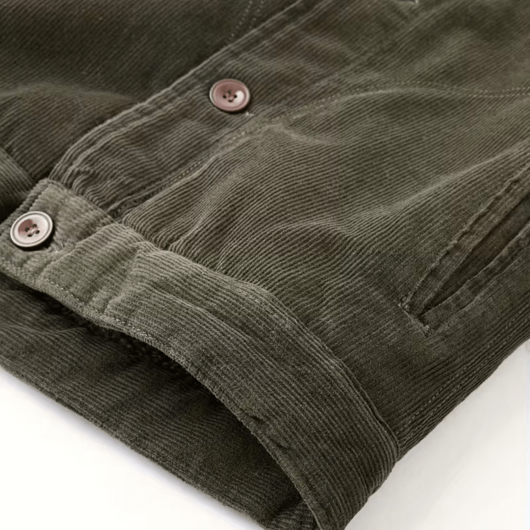 Men’s Cotton Jacket with Fleece Lining – Practical Outdoor Layer