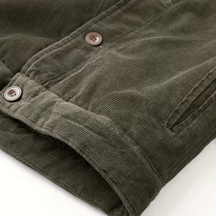 Men’s Cotton Jacket with Fleece Lining – Practical Outdoor Layer