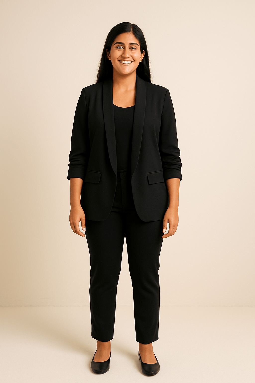 Women’s Lightweight Blazer – Rolled Sleeves Layering Piece