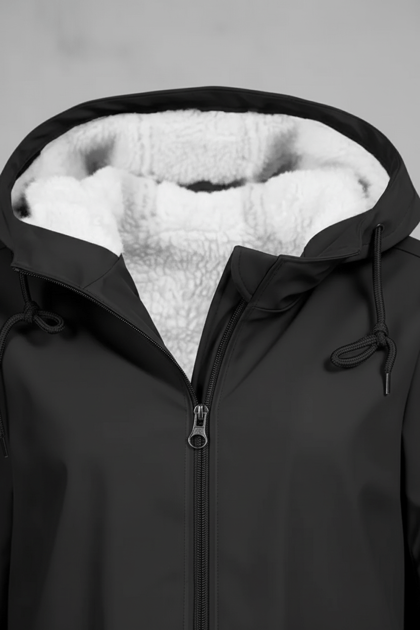 Women’s Hooded Trench Coat | Water-Resistant Mid-Length Coat with Tailored Fit