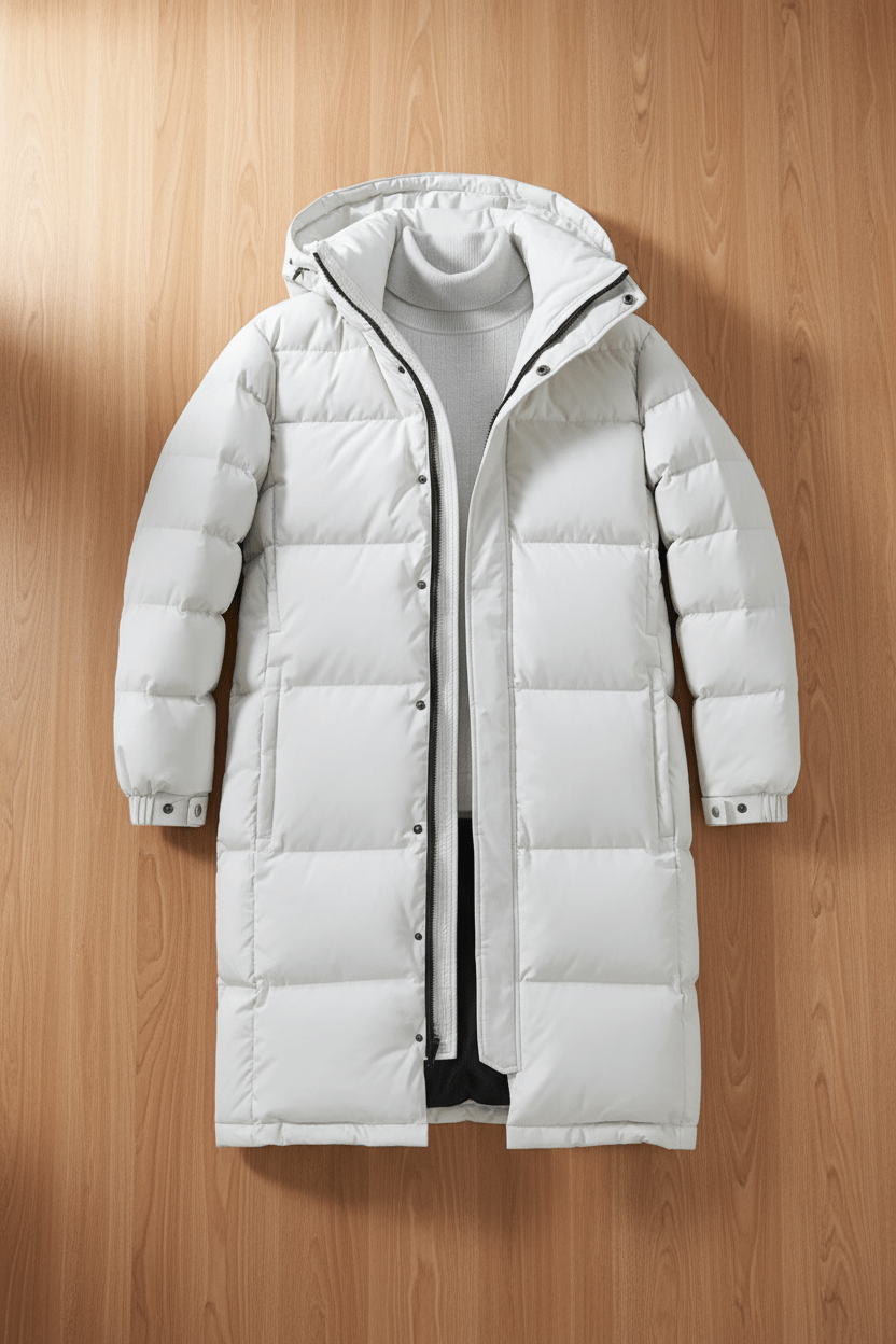 Men’s Thickly Insulated Hooded Trench Coat