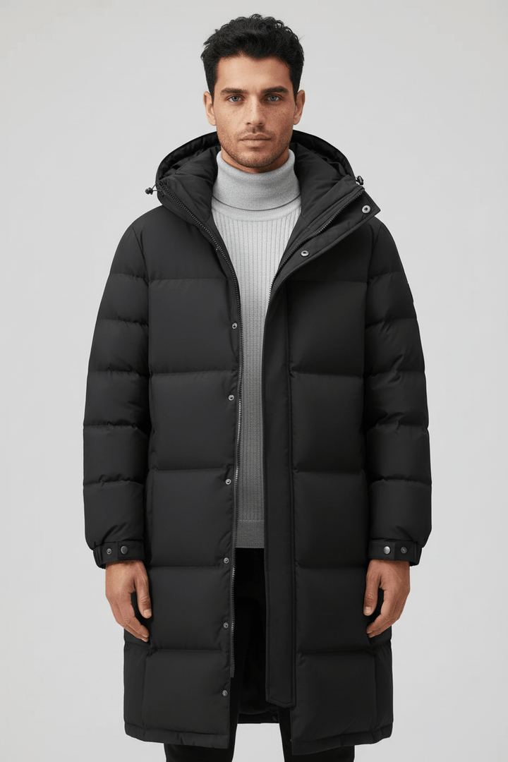Men’s Thickly Insulated Hooded Trench Coat