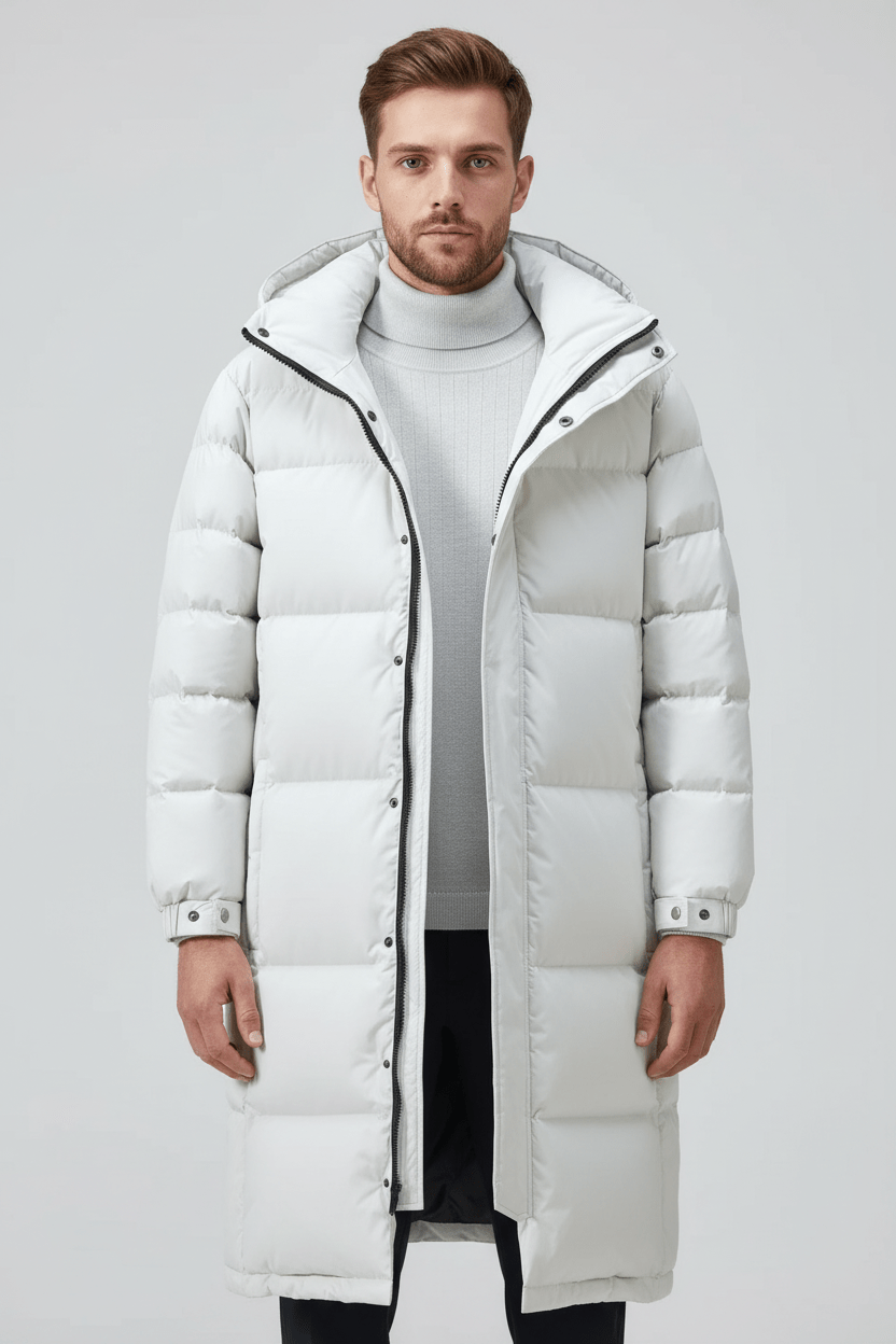 Men’s Thickly Insulated Hooded Trench Coat