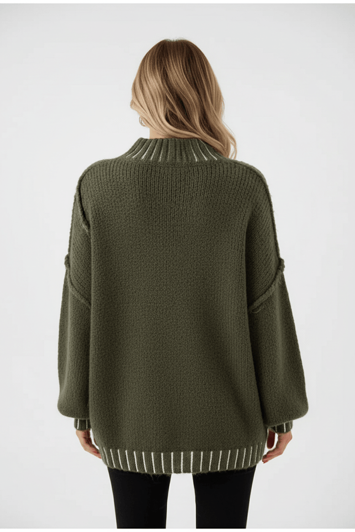 Women’s Oversized Knit Jumper with Balloon Sleeves