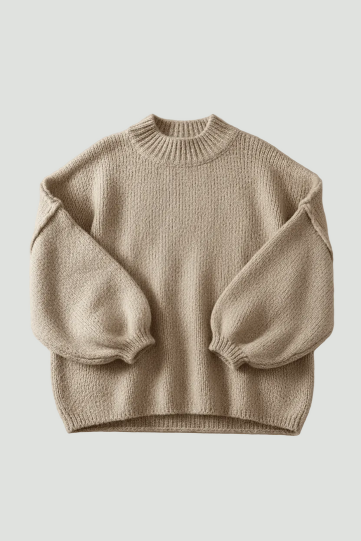 Women’s Oversized Knit Jumper with Balloon Sleeves