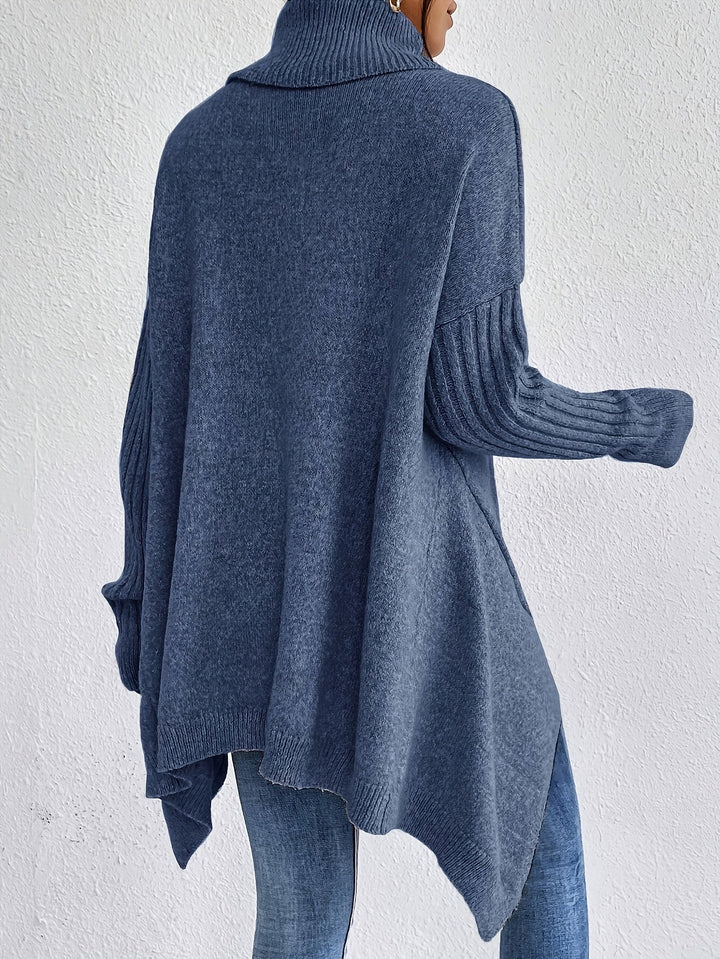 Women’s Roll Neck Jumper | Oversized Fit with Modern High Collar