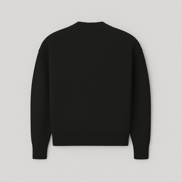 Women’s Graphic Knit Jumper – Oversized Fit with Heart Detail