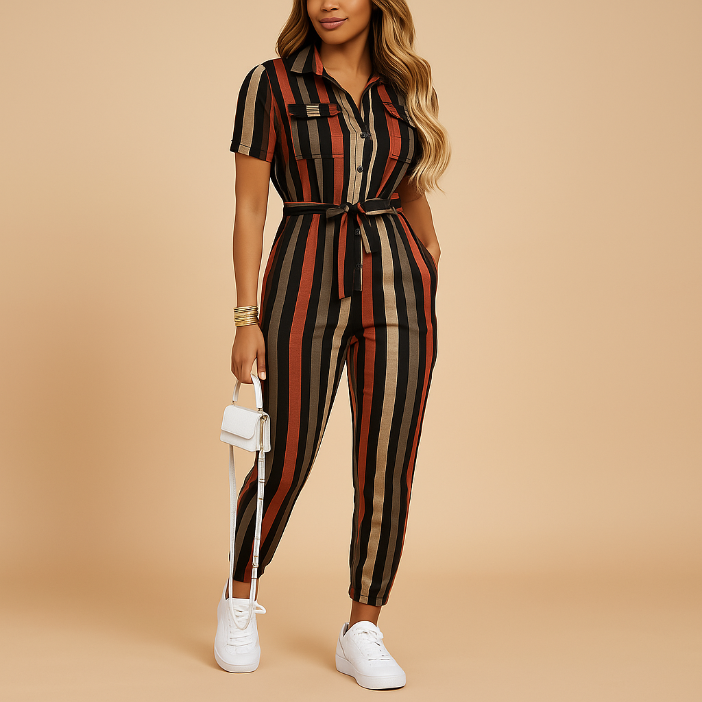Tailored Women's Jumpsuit with Button Detail