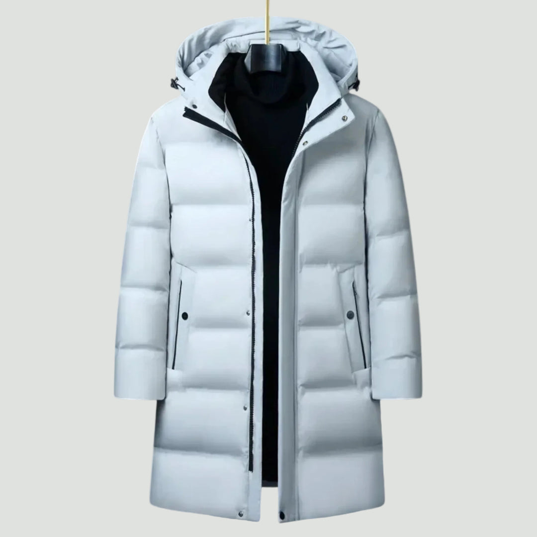 Men’s Winter Parka – Long Insulated Coat, Wind-Resistant & Water-Repellent