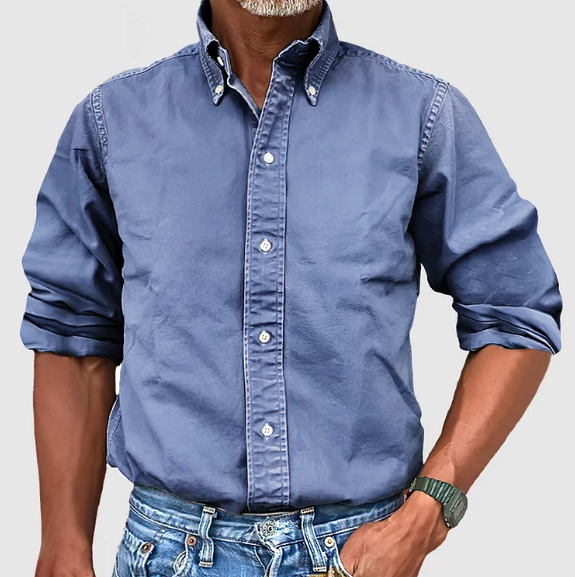 Men’s Long Sleeve Shirt | Smart Casual Button-Up with Clean, Modern Style
